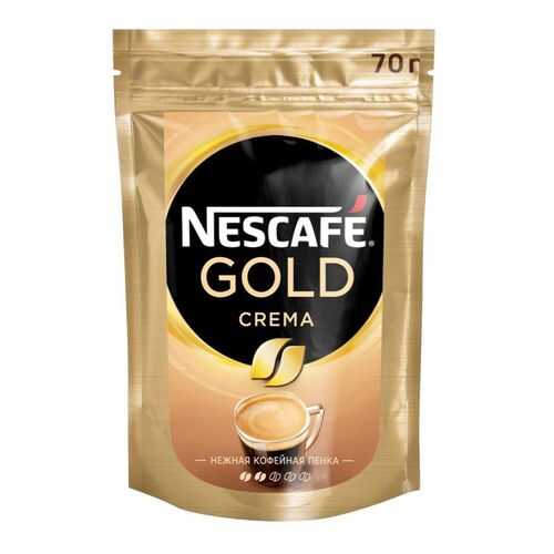 Кофе растворимый Nescafe gold crema кофе растворимый пакет 70 г