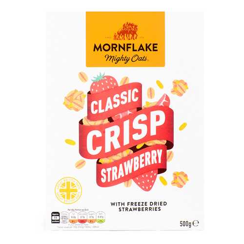 Хлопья запеченные Mornflake овсяные с клубникой 500 г
