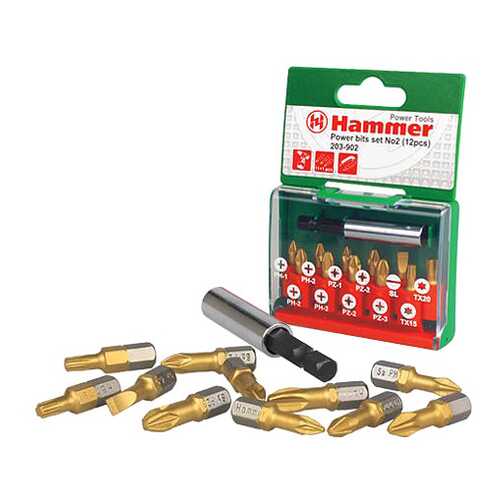 Набор бит для дрелей, шуруповертов Hammer 30736