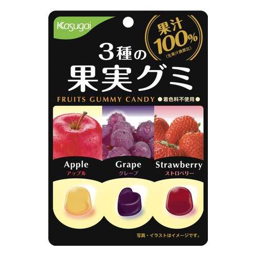 Мармелад Kasugai ассорти Juicy Gummy из 100 % натурального сока фруктов и ягод 53 г