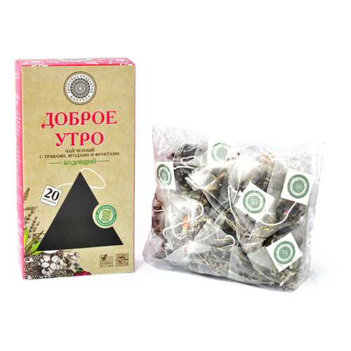 Чай Фабрика Здоровых Продуктов доброе утро бодрящий 20 пак x 1.7 г