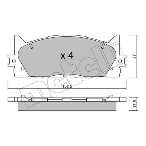 Комплект тормозных дисковых колодок METELLI 22-0882-0
