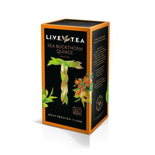 Чай Live Tea Sea Buckthorn & Quince черный с облепихой и айвой 25 пакетиков