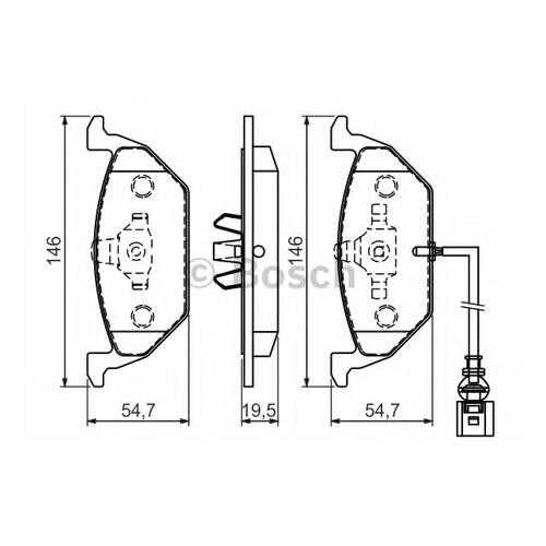 Комплект тормозных колодок Bosch 0986494524