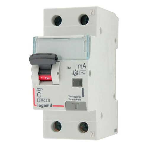 Выключатель дифференциального тока Legrand DX3 1П+Н C20А 30MA-AC 411003