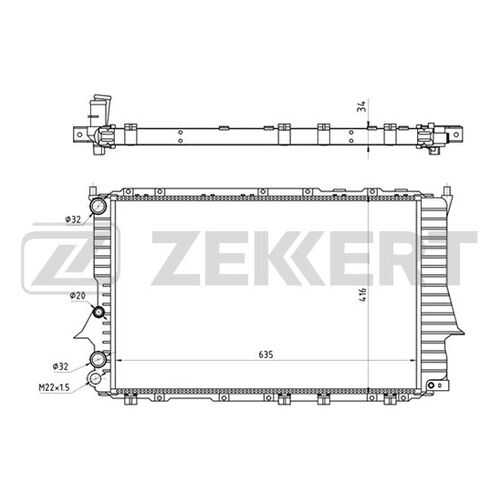 Радиатор охлаждения двигателя ZEKKERT MK-1023