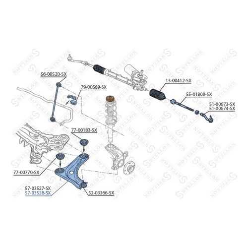 Рычаг подвески Stellox 57-03528-SX