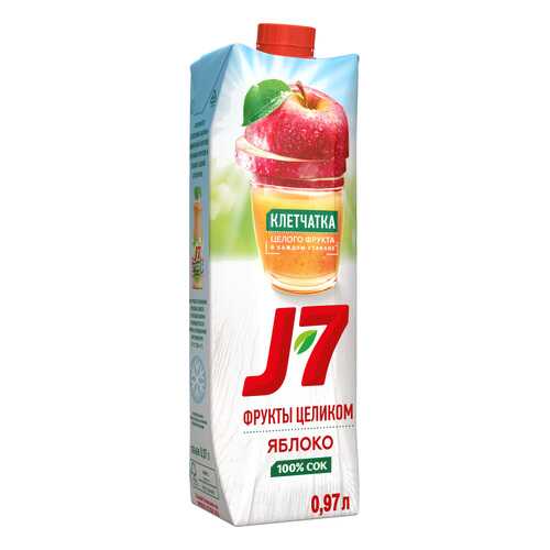 Сок яблоко J7 с мякотью фрукты целиком 0.97 л