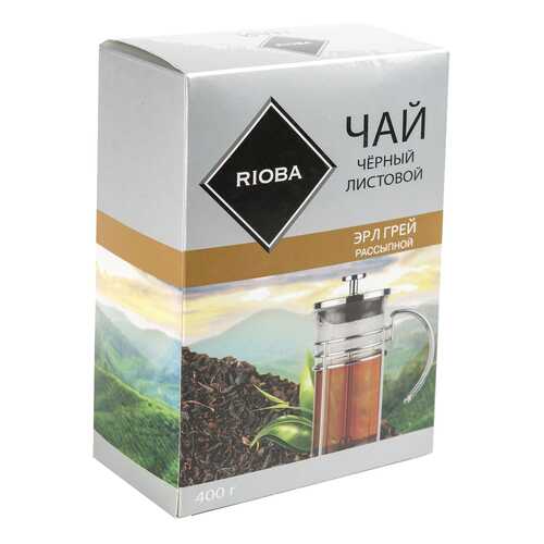 Чай черный Rioba эрл грей листовой с добавками рассыпной крупный 400 г