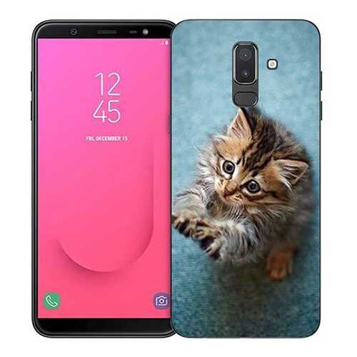 Чехол RE:PA для Samsung Galaxy J8 2018 (J810F) с принтом Котёнок на голубом