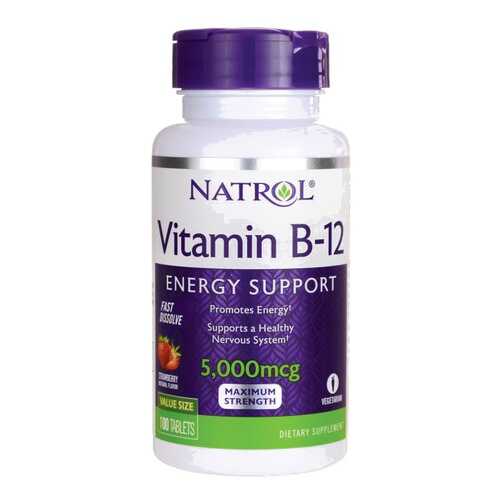 Витамин B12 Natrol Vitamin B-12 5000 FD 100 таблеток