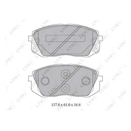 Комплект тормозных дисковых колодок LYNXauto BD-3621