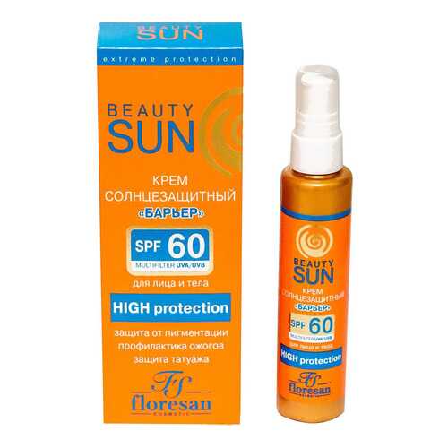 Солнцезащитный крем Floresan Beauty Sun Барьер SPF 60 75 мл