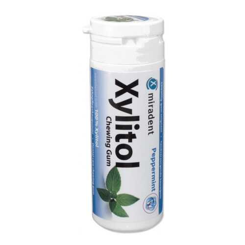 Жевательная резинка Miradent xylitol chewing gum перечная мята