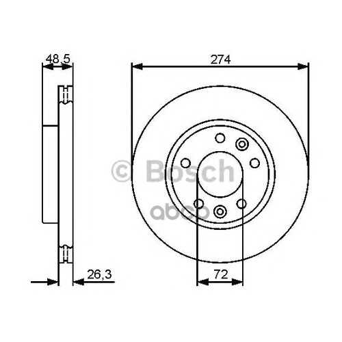 Диск тормозной BOSCH 0986479444