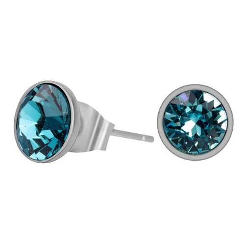 Пусеты женские Fiore Luna SWE298.20 голубые/серебристые