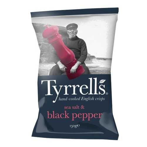 Чипсы Tyrrells натуральные картофельные с морской солью и черным перцем 150 г