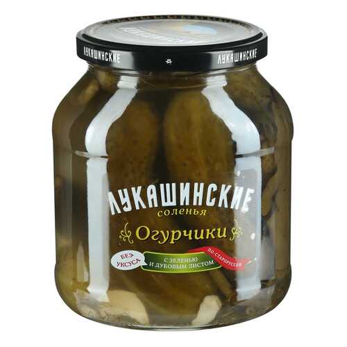 Огурчики по-старорусски Лукашинские с зеленью и дубовым листом 670 г