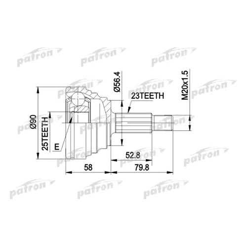 Шрус PATRON PCV1316