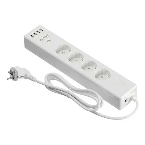 Сетевой фильтр DIGMA DiPlug Strip 40, 4 розетки, 1,8 м, White