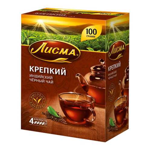Чай Лисма крепкий черный индийский 100 г
