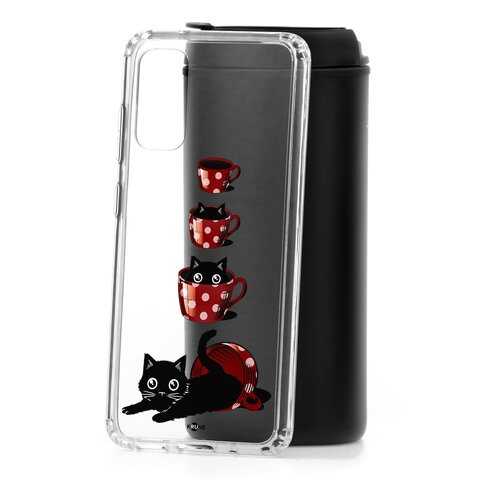 Чехол Samsung Galaxy S20 Kruche Print Котенок в чашке