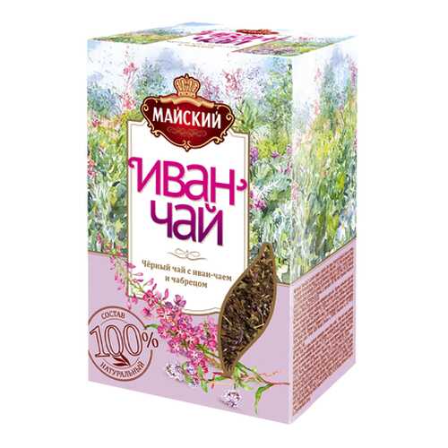 Иван-чай Майский с черным чаем и чабрецом, 75 г