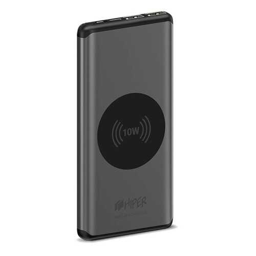 Внешний аккумулятор HIPER NANO X 10000 mAh серый, с беспроводной зарядкой