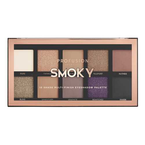 Тени для век Profusion 10 Shade Multi-Finish Eyeshadow Smoky 16 г