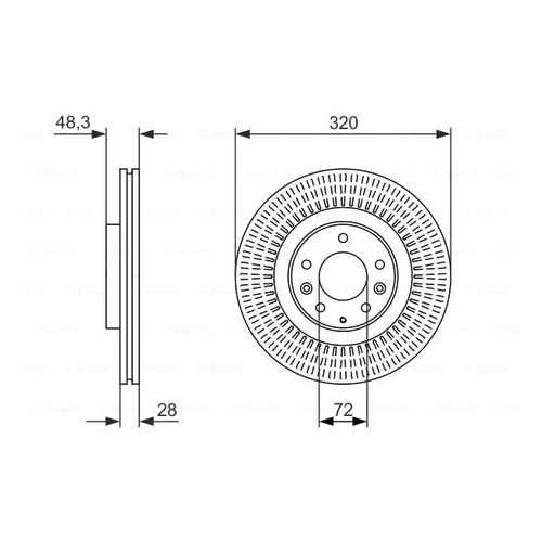 Тормозной диск Bosch 0986479795