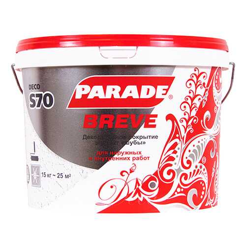 Декоративная штукатурка PARADE DECO S70 Effetto di pelliccia Breve Белый 15кг