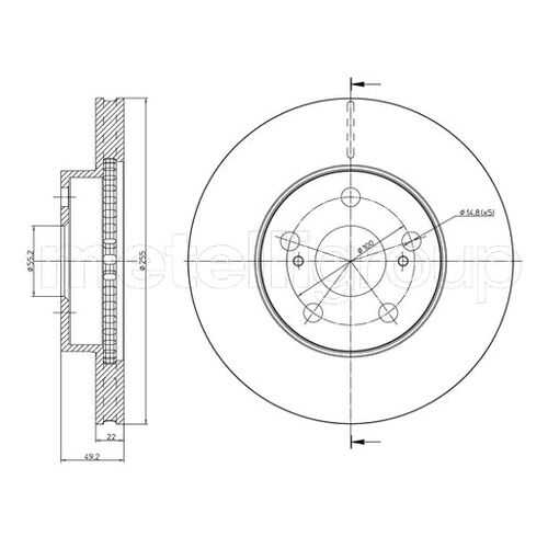 Тормозной диск METELLI 23-1062C