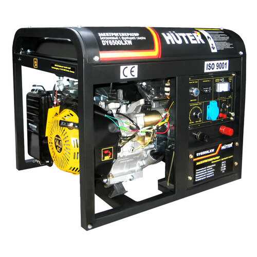 Бензиновый генератор HUTER DY6500LXW.с функцией сварки, с колёсами