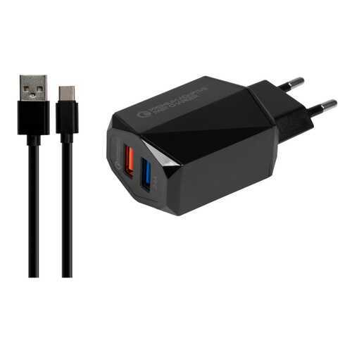 Сетевое зарядное устройство Jet.A UC-S23 2 USB 2,4A Black