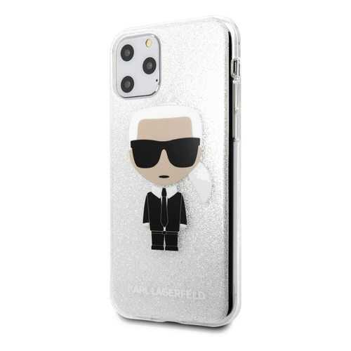 Чехол Karl Lagerfeld TPU Collection Iconik для iPhone 11 Pro (Glitter Silver)
