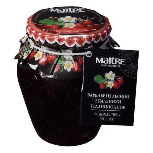 Варенье из лесной земляники Maitre selection традиционное по домашнему рецепту 375 г