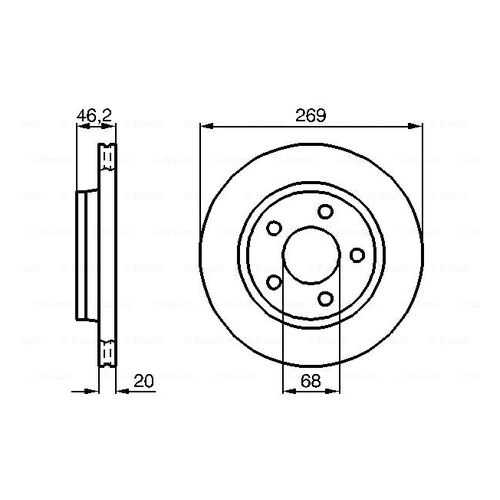 Тормозной диск Bosch 0986478316