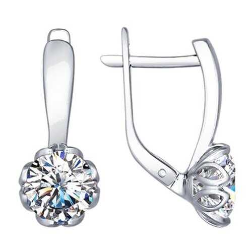 Серьги SOKOLOV из серебра с swarovski zirconia