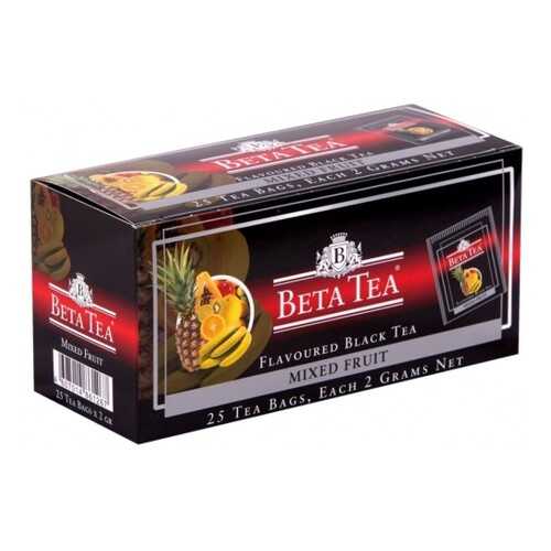 Чай черный в пакетиках для чашки Beta Tea мультифрукт 25*2 г