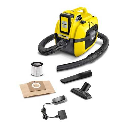 Аккумуляторный строительный пылесос Karcher WD 1 Comapct Set ЗУ в комплекте 1.198-301.0