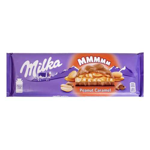 Шоколад трехслойный Milka арахис и карамель 276 г