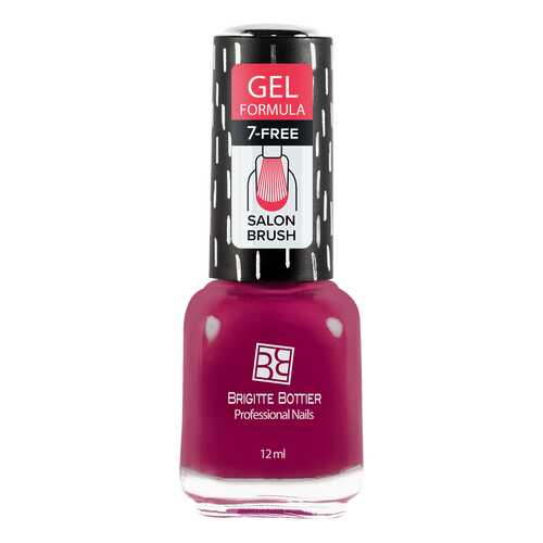 Лак с гелевым эффектом Brigitte Bottier Gel Formula тон 04 малиновый, 12 мл