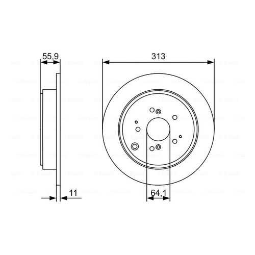 Тормозной диск Bosch 0986479W23