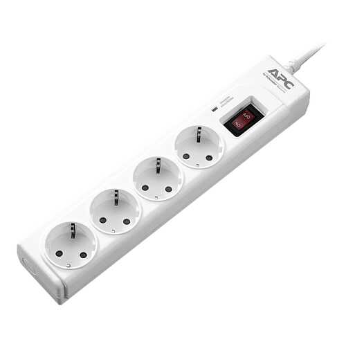 Сетевой фильтр APC P43-RS, 4 розетки, 1 м, White