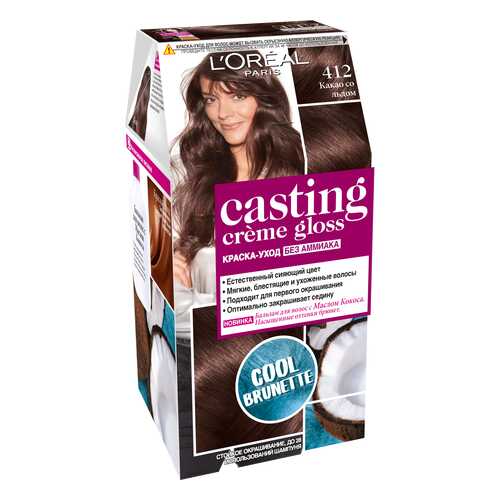 Краска для волос L`Oreal Paris Casting Creme Gloss Какао со льдом тон 412