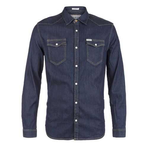 Рубашка мужская Guess M01H02-D3YN1-KNKS синяя M INT