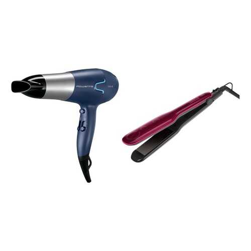 Комплект Фен Rowenta Essentials CV5610 + Выпрямитель для волос Rowenta SF4112F0