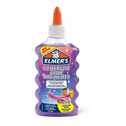 Клей для слайма Elmers Glitter glue фиолетовый 177 мл