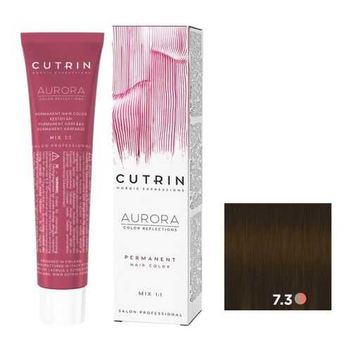Крем-краска AURORA PERMANENT CUTRIN 7.3 золотистый блондин 60 мл