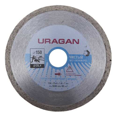 Диск алмазный отрезной по керамике Uragan 909-12172-150